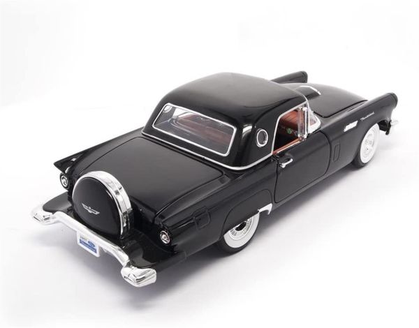 Road Signature 92358 1/18 Ölçek, 1958 Ford Thunderbird, Black, Sergilemeye Hazır Metal Araba Modeli