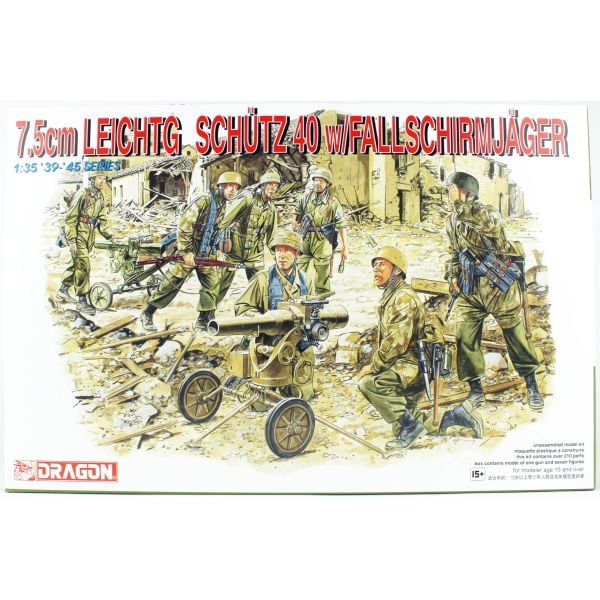 Dragon 6147 1/35 Ölçek, 7.5cm Hafif Silahlar 40 ve Mürettebat, Plastik Model Kiti