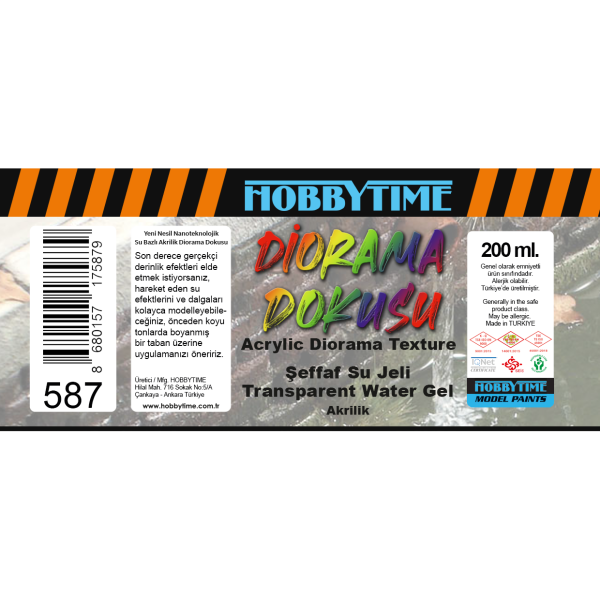 Hobbytime 587 200 ml. Diorama Dokusu, Şeffaf Su Jeli (Transparent Water Gel)