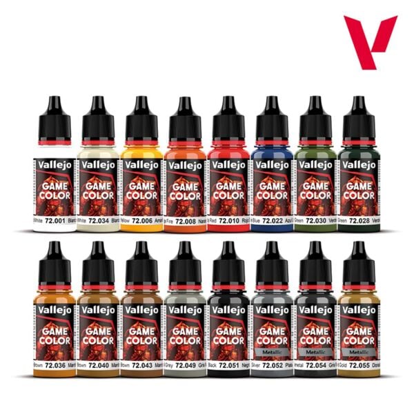 Vallejo 72299 16x18 ml. İntroduction, Game Color Serisi Model Boyası Seti