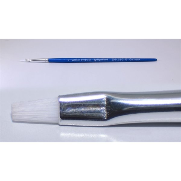 Springer Pinsel Hobbypinsel Sentetik Beyaz Yassı Kıllı Fırça 02