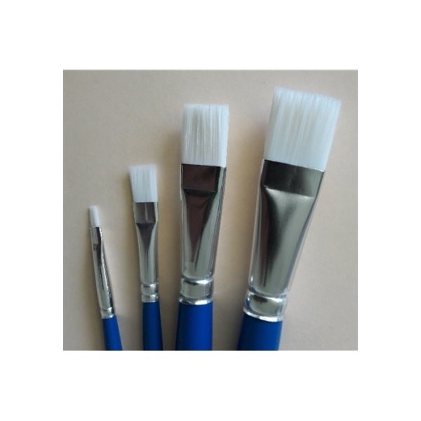 Springer Pinsel Hobbypinsel Sentetik Beyaz Yassı Kıllı Fırça 02