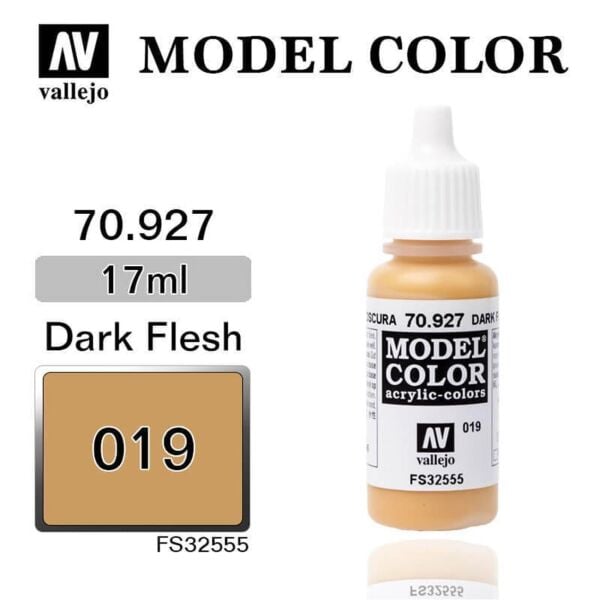 Vallejo 70927 18 ml. (018) Dark Flesh-Matt, Model Color Serisi Model Boyası