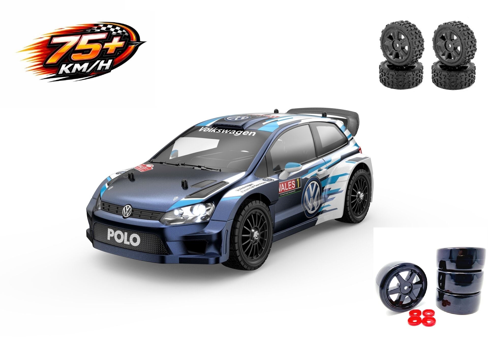 MJX 1/14 Wolkswagen Polo R WRC 14304 Hyper Go 4x4 Fırçasız (Brushless) Motor ve Escli, 2.4Ghz Uzaktan Kumandalı Ralli Aracı 3S Li-po Versiyon +Full Paket