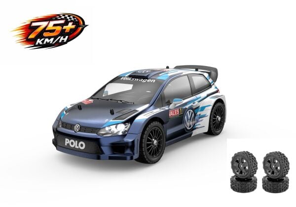 MJX 1/14 Wolkswagen Polo R WRC 14304 Hyper Go 4x4 Fırçasız (Brushless) Motor ve Escli, 2.4Ghz Uzaktan Kumandalı Ralli Aracı 3S Li-po Versiyon +4 Adet Ralli Lastiği