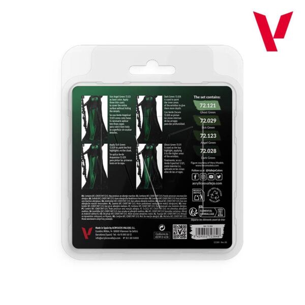 Vallejo 72384 4x18 ml. Green Color, Game Color Serisi Model Boyası Seti