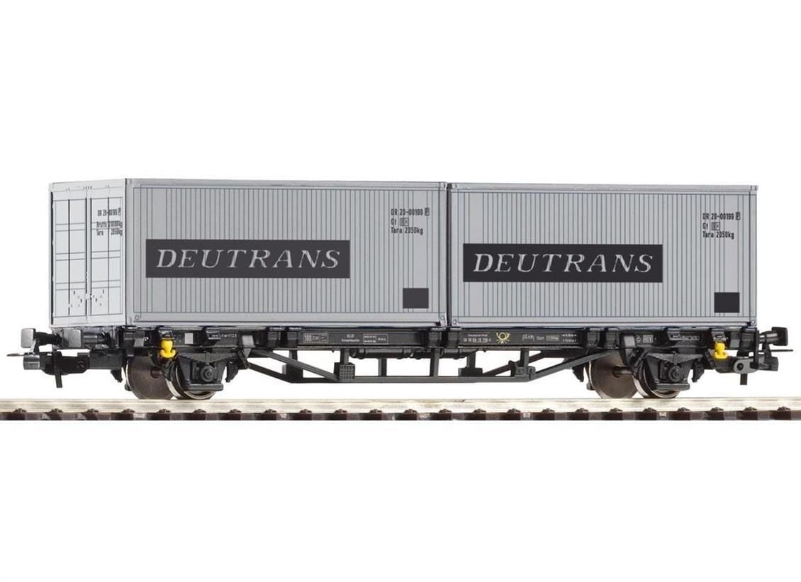 Piko 57747 1/87 Ölçek, DR IV, 2X20' Deutrans Konteynerli, Model Tren Konteyner Vagonu