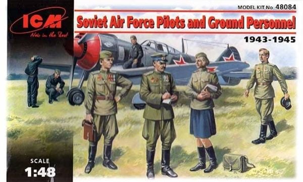 ICM 48084 1/48 Ölçek, Soviet Air Force Pilots and Ground Pers