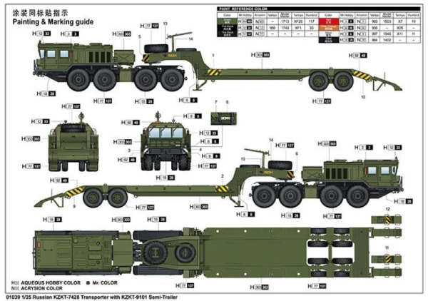 1/35 Rus.KZKT-7428 Trans.with KZKT-9101 Semi Trayl