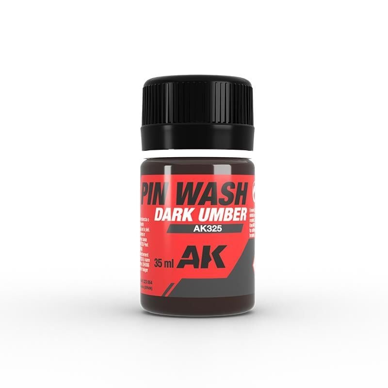 AK 325 35 ml. Koyu Toprak Rengi, Eskitme Efekti, PIN Wash Serisi Enamel Model Boyası