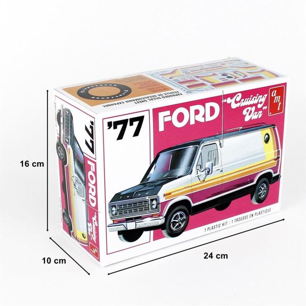 AMT 1108M 1/25 Ölçek, 1977 Ford Cruising Van, Plastik Kamyonet Maketi