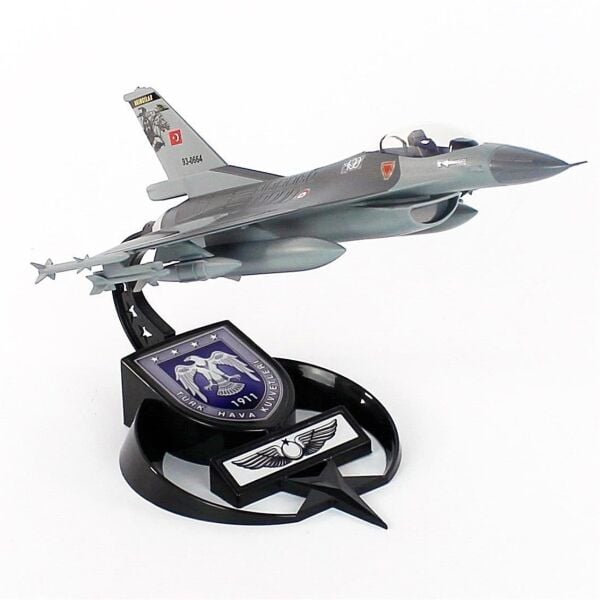 AkbaModel 1/48 Ölçek, F-16 Akıncı Filo Muharip Savaş Uçağı, Sergilemeye Hazır Standlı Model