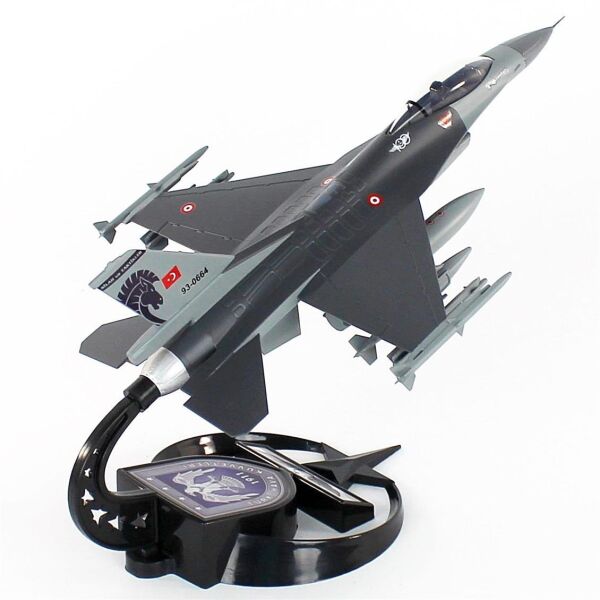 AkbaModel 1/48 Ölçek, F-16 Hançer Filo Muharip Savaş Uçağı, Sergilemeye Hazır Standlı Model