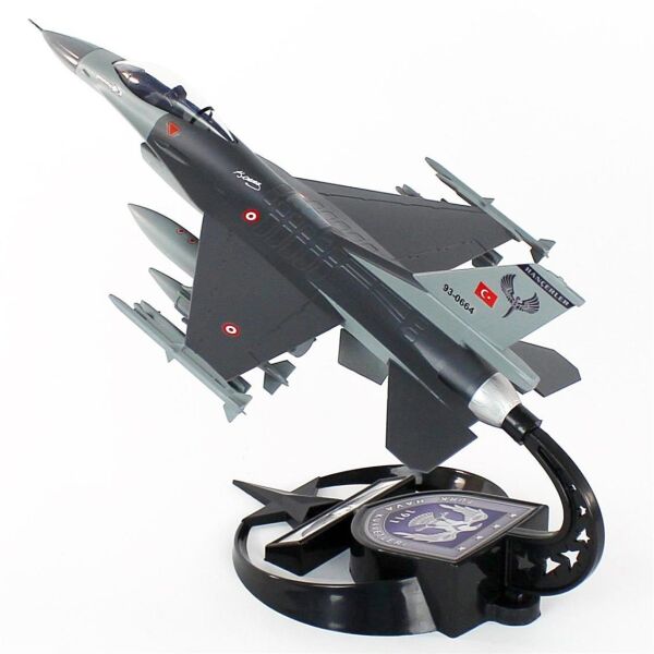 AkbaModel 1/48 Ölçek, F-16 Hançer Filo Muharip Savaş Uçağı, Sergilemeye Hazır Standlı Model