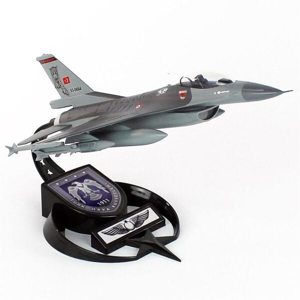 AkbaModel 1/48 Ölçek, F-16 Kurt Filo Muharip Savaş Uçağı, Sergilemeye Hazır Standlı Model