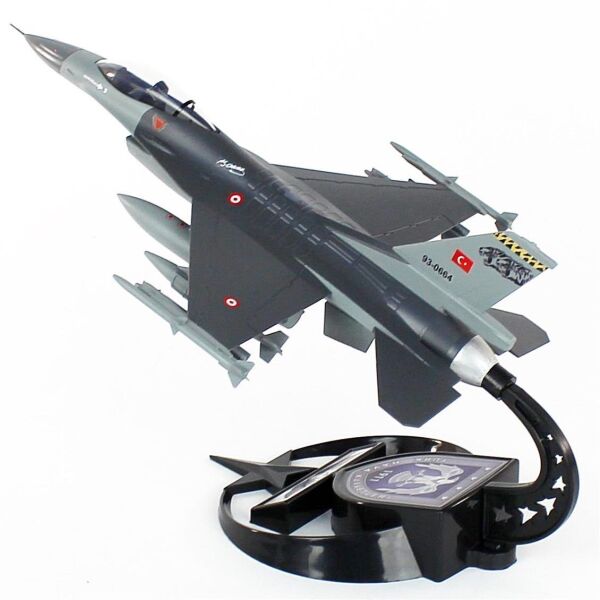 AkbaModel 1/48 Ölçek, F-16 Kaplan Filo Muharip Savaş Uçağı, Sergilemeye Hazır Standlı Model