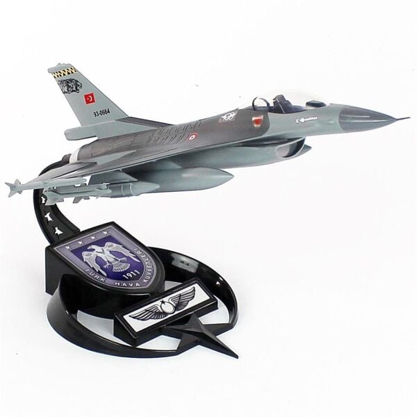 AkbaModel 1/48 Ölçek, F-16 Kaplan Filo Muharip Savaş Uçağı, Sergilemeye Hazır Standlı Model