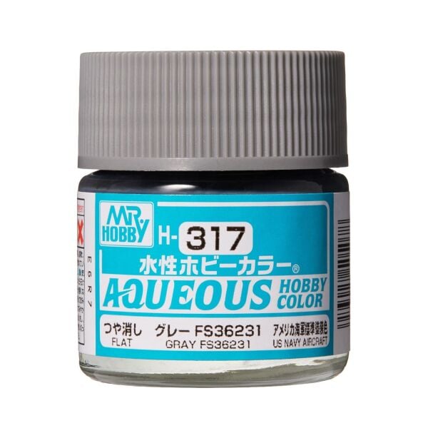 Mr.Hobby H-317 10 ml. Gray FS 36231, Aqueous Serisi Model Boyası