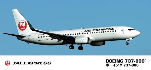 Hasegawa 39 10739 1/200 Ölçek, Boeing 737-800 JAL, Yolcu Uçağı, Plastik Model kiti