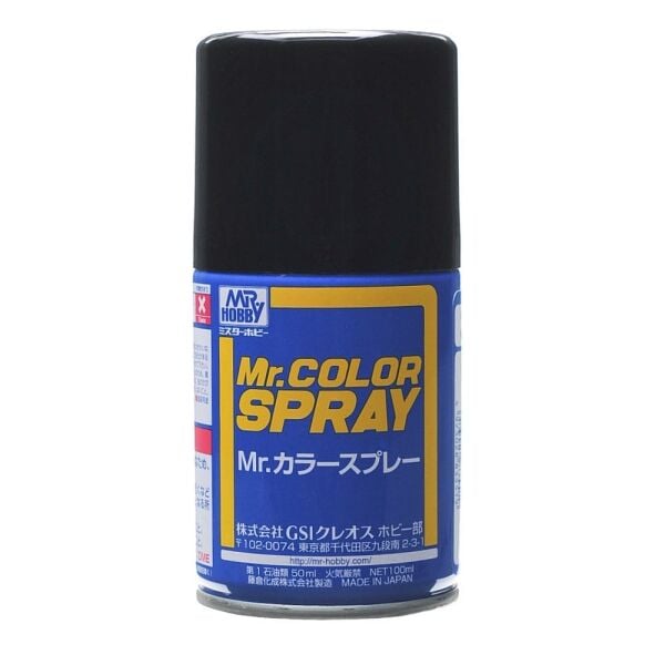 Mr.Hobby S-033 100 ml. Flat Black, Sprey Model Boyası