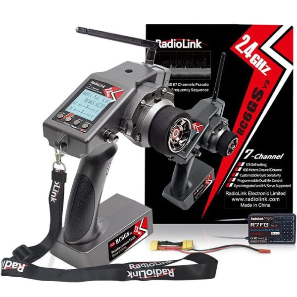 Radiolink RC6GS V3 7-Kanal 2.4Ghz Verici & R7FG Alıcı (Gyro Özellikli)