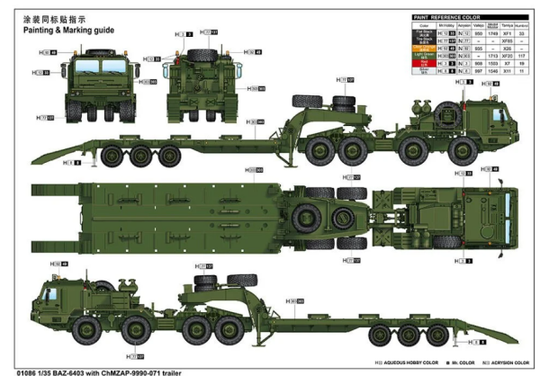 1/35 BAZ-6403 with Chmzap-9990-071 Trailer