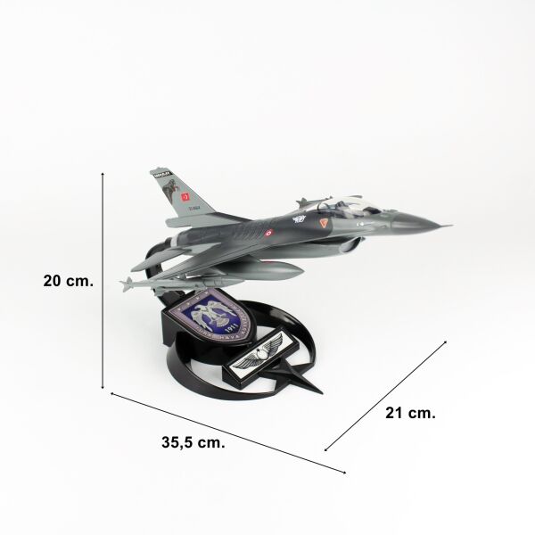 AkbaModel 1/48 F-16 Kobra Filo Muharip Savaş Uçağı, Sergilemeye Hazır Standlı Model