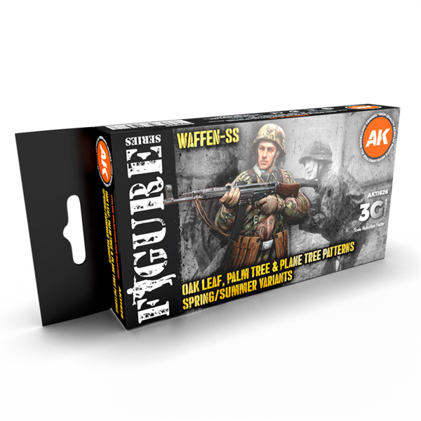 AK 11626 6 x17 ml. Meşe, Palmiye ve Çınar Yaprağı, Sonbahar-Kış Desenli Uniformalar, Akrilik 3GEN Model Boyası Seti