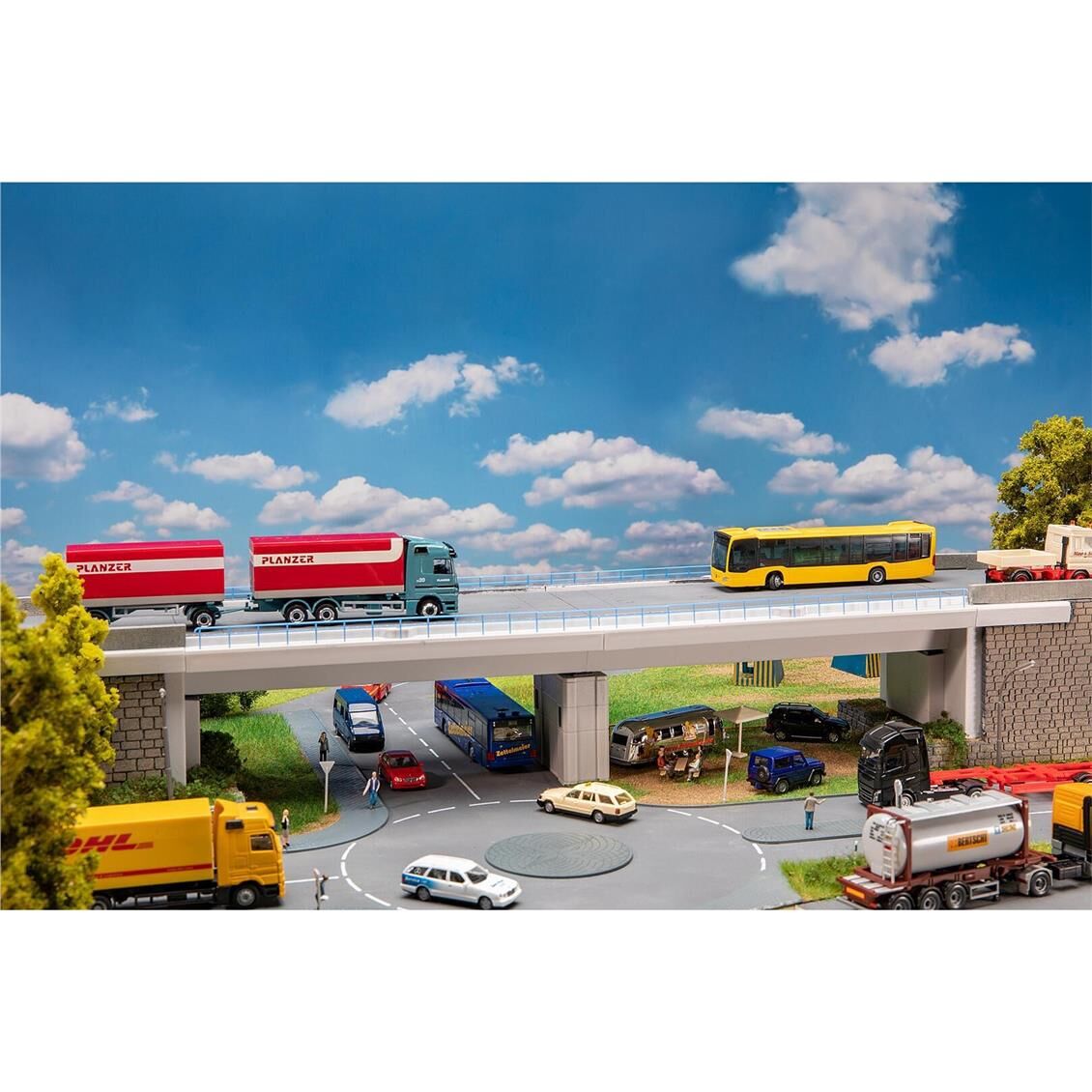 Faller 120504 1/87 Ölçek, 2 Hatlı Beton Köprü, Plastik Model Kiti