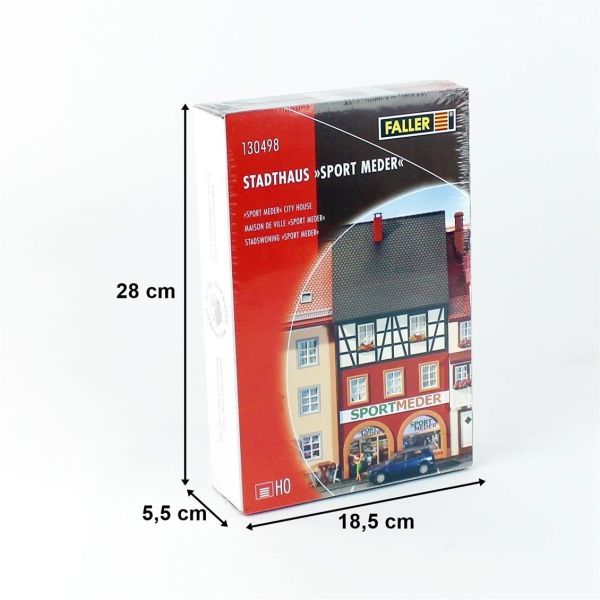 Faller 130498 1/87 Ölçek, Sport Meder Binası, Plastik Model Kiti