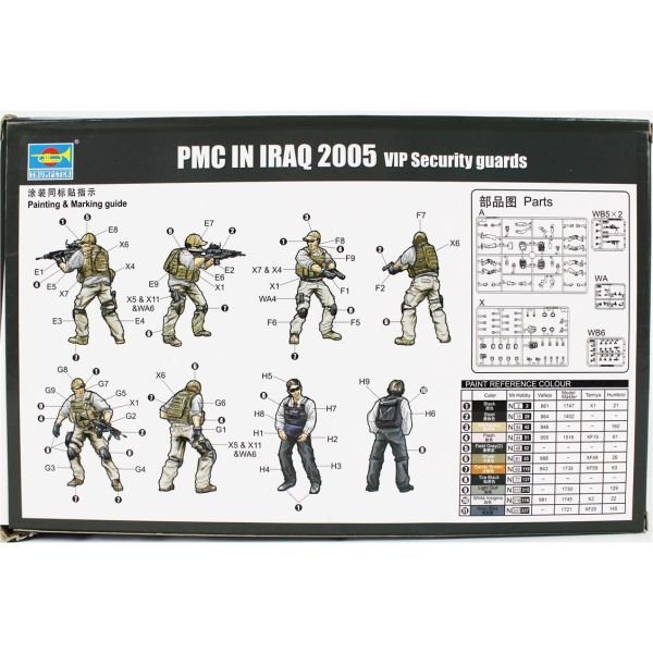 Trumpeter 00420 1/35 Ölçek, PMC-VIP Koruma Tim Irak'ta Figürleri Plastik Model Kiti