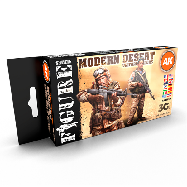 AK 11630 6 x17 ml. Modern Çöl Uniformaları, Akrilik 3GEN Model Boyası Seti