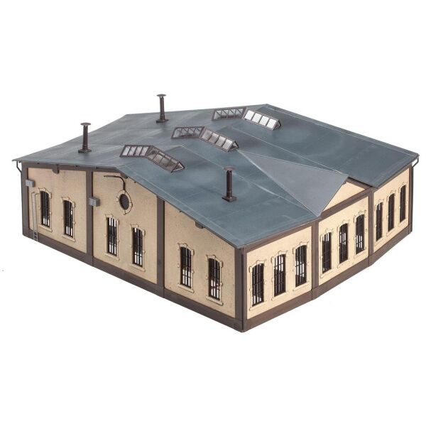Faller 120277 1/87 Ölçek, 3'lü Lokomotif Evi, Plastik Model Kiti