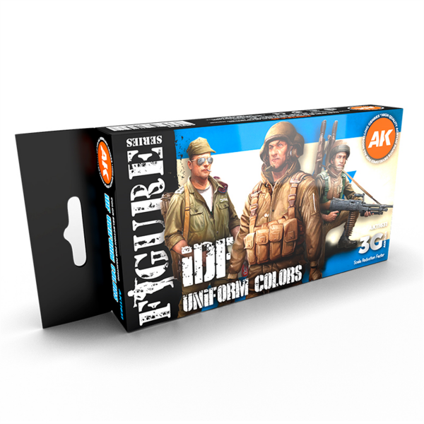 AK 11631 6 x17 ml. IDF Uniformalar, Akrilik 3GEN Model Boyası Seti