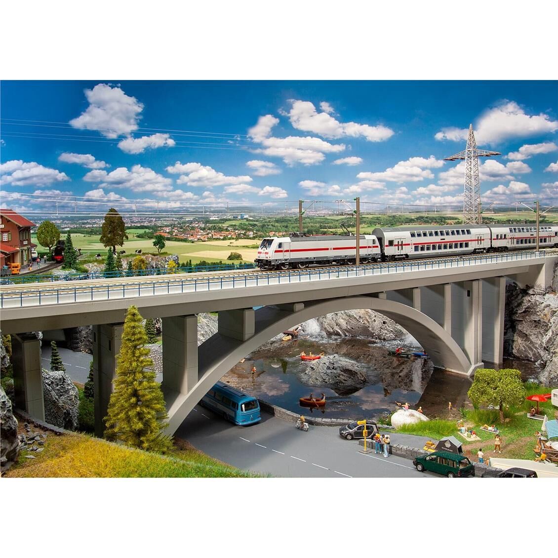 Faller 120505 1/87 Ölçek, Modern Kemerli Köprü, Plastik Model Kiti