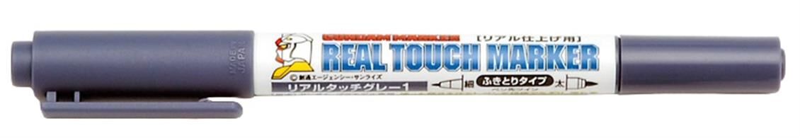 Mr.Hobby GM-401 Real Touch Gray 1, İnce ve Kalın uclu Gölgelendirme Marker Kalemi