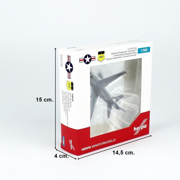Herpa 536479 1/87 Ölçek, USAF McDonnell Douglas KC-10A Extender, Sergilemeye Hazır Model Askeri Uçak