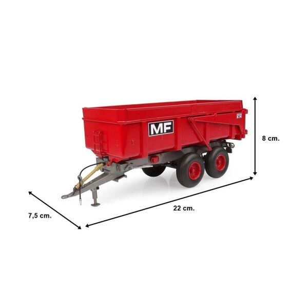 Universal Hobbies UH5353 1/32 Ölçek, Massey Ferguson 212 Hidrolik Römork, Sergilemeye Hazır Tarımsal Makine Modeli