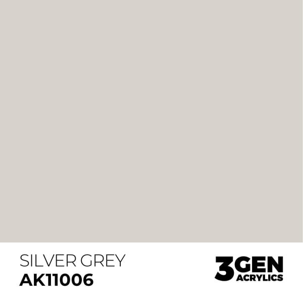AK 11006 17 ml. Silver Grey, 3GEN Akrilik Model Boyası