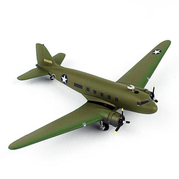 Herpa 572606 1/87 Ölçek, USAAF/Vintage Wings, Douglas C-53 Skytrooper, Sergilemeye Hazır Model Askeri Uçak