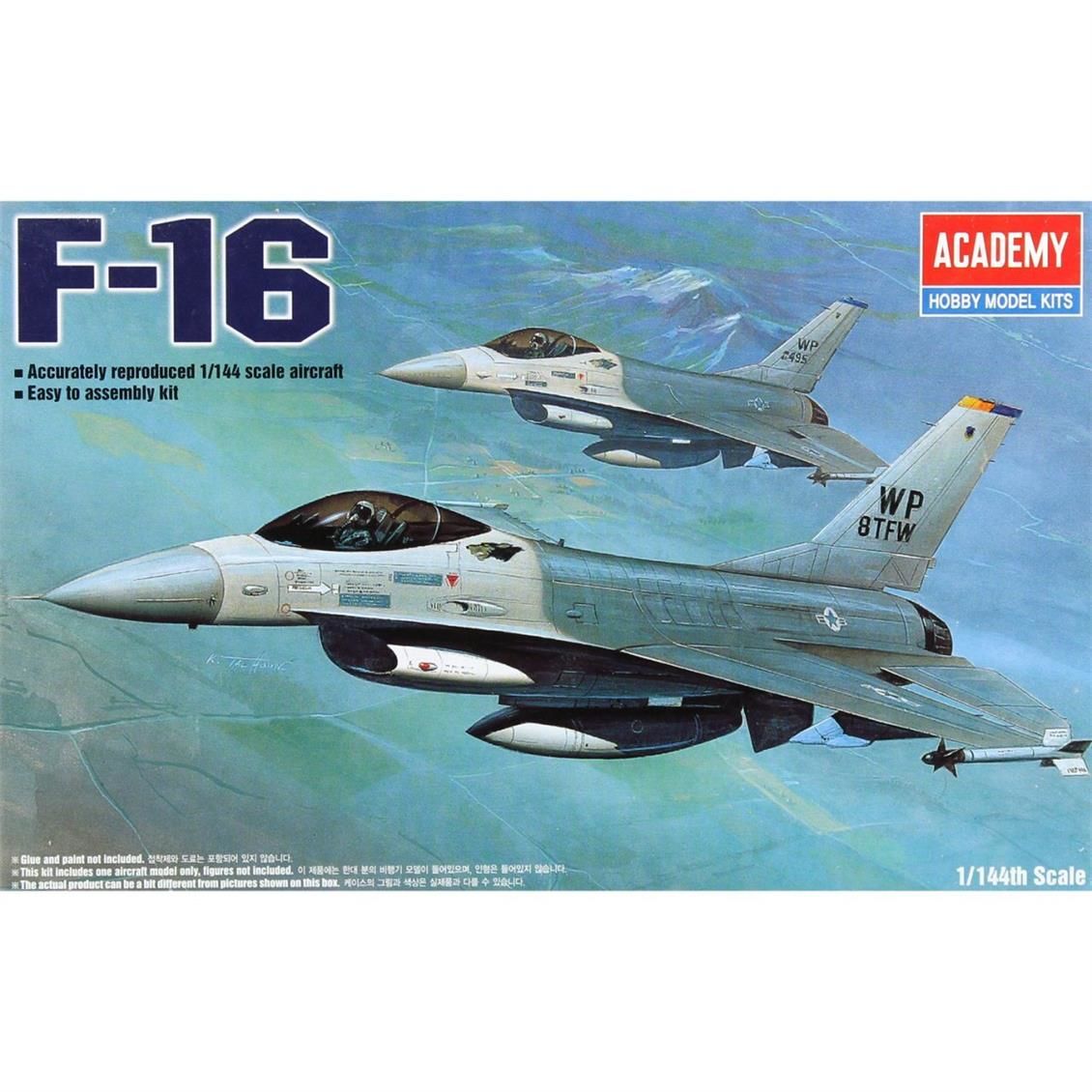 Academy 12610 1/144 Ölçek, F-16 Fighting Falcon Savaş Uçağı, Plastik Model kiti
