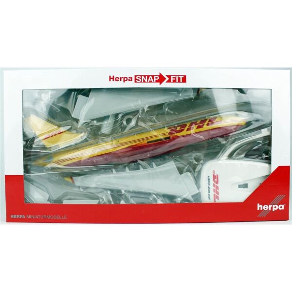 Herpa 614139 1/87 Ölçek, DHL (European Air Transport) Airbus A330-200F, Sergilemeye Hazır Model Kargo Uçağı