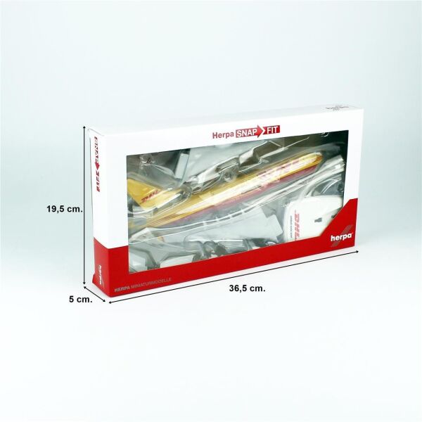 Herpa 614139 1/87 Ölçek, DHL (European Air Transport) Airbus A330-200F, Sergilemeye Hazır Model Kargo Uçağı