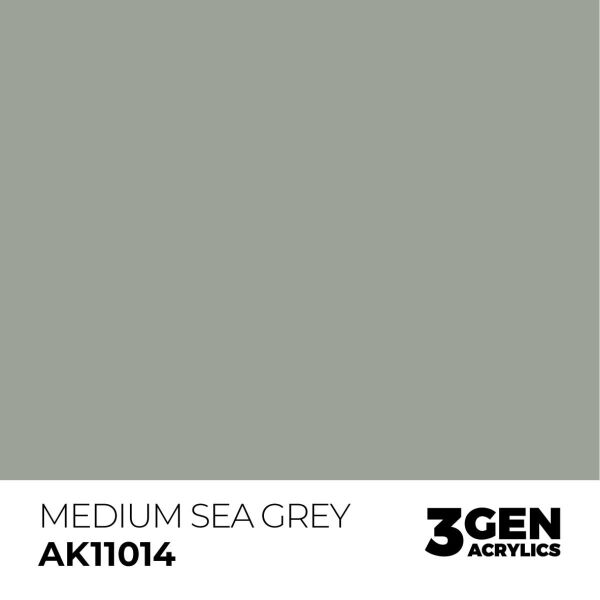 AK 11014 17 ml. Medium Sea Grey, 3GEN Akrilik Model Boyası