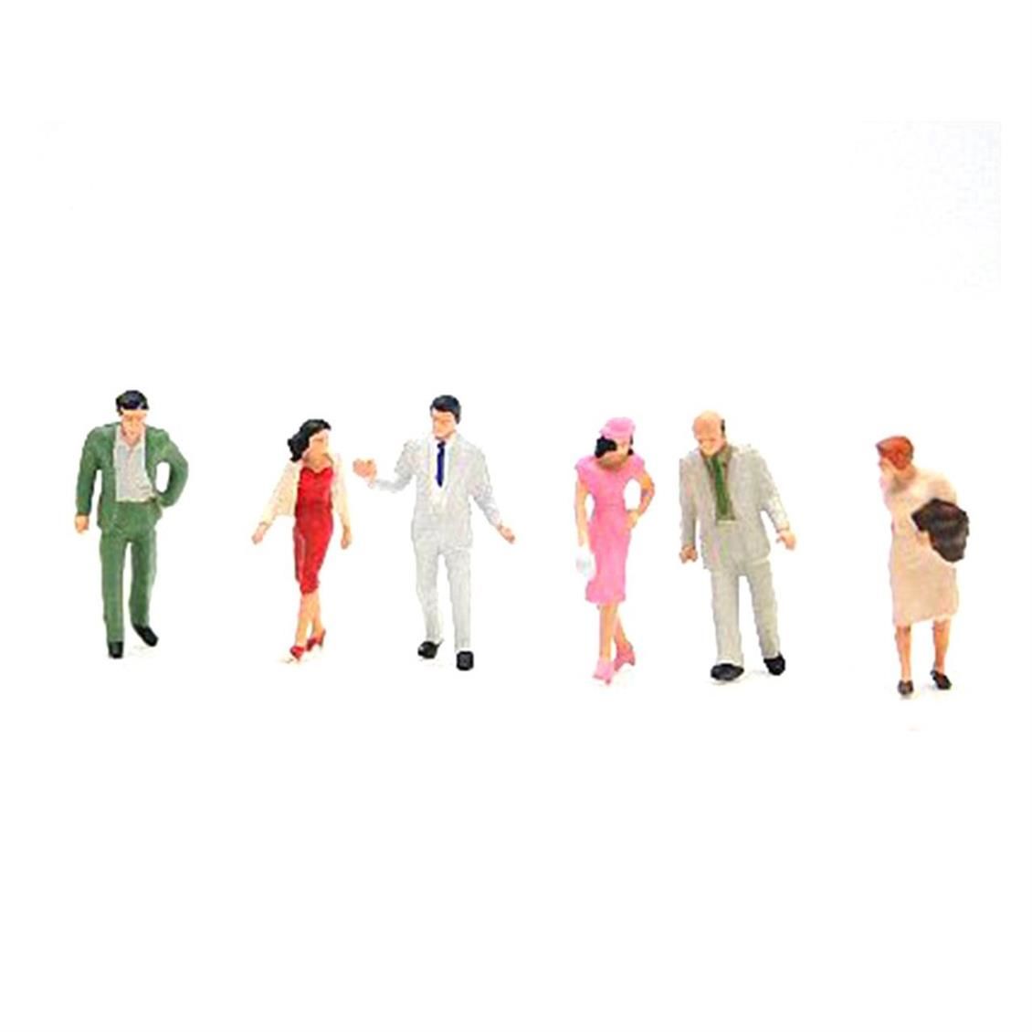 Preiser 10116 1/87 Ölçek, 1.Sınıf Yolcular, Boyanmış Plastik Figürleri, 6 Adet