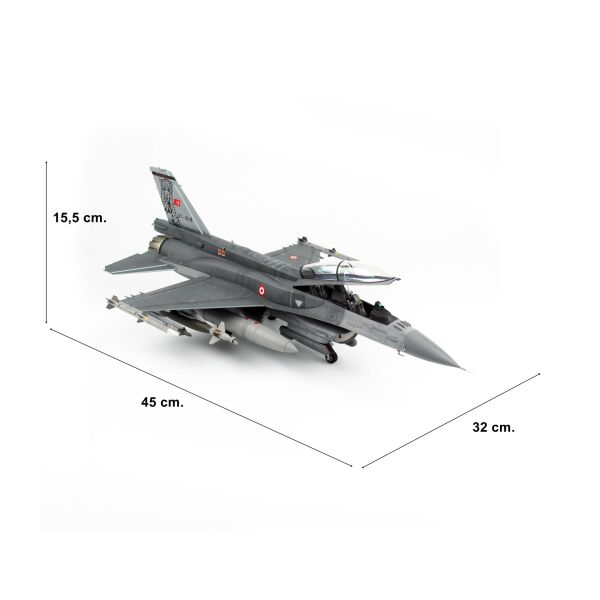 QD177 1/32 Ölçek, F-16D B50+ Pars Filo, Sergilemeye Hazır Savaşl Uçağı Modeli 2 F16