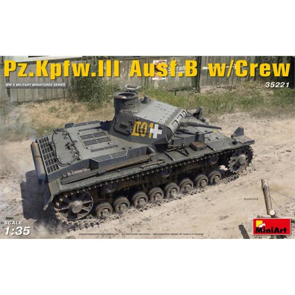 MiniArt Pz.Kpfw.3 Ausf.B. Mürettebat ile birlikte