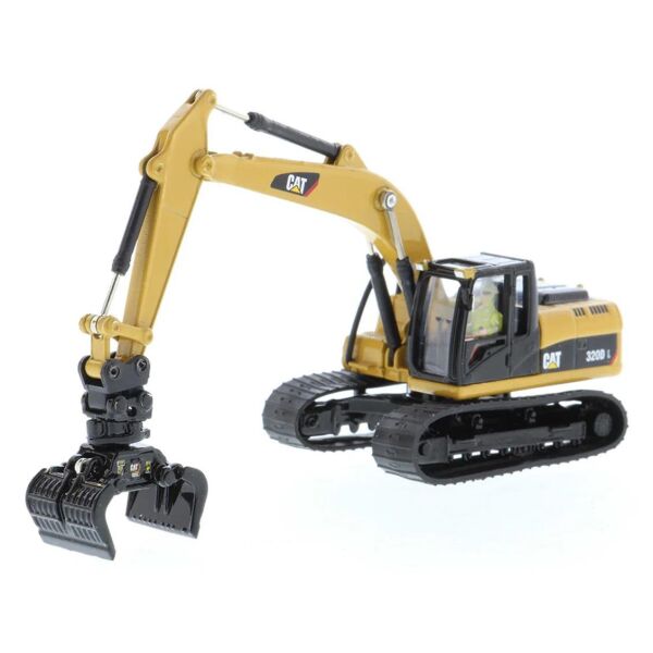 Diecast Masters 85652 1/87 Ölçek, Cat 320D L Hidrolik Ekskavatör ( Çoklu Ataşmanlar ile), Sergilemeye Hazır Metal İş Makinası M