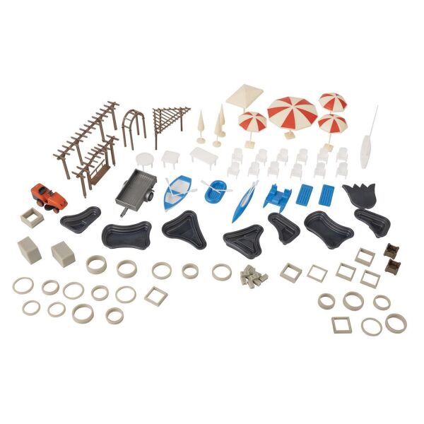 Faller 180342 1/87 Ölçek, Bahçe Dekorasyon Seti, Plastik Model Kiti