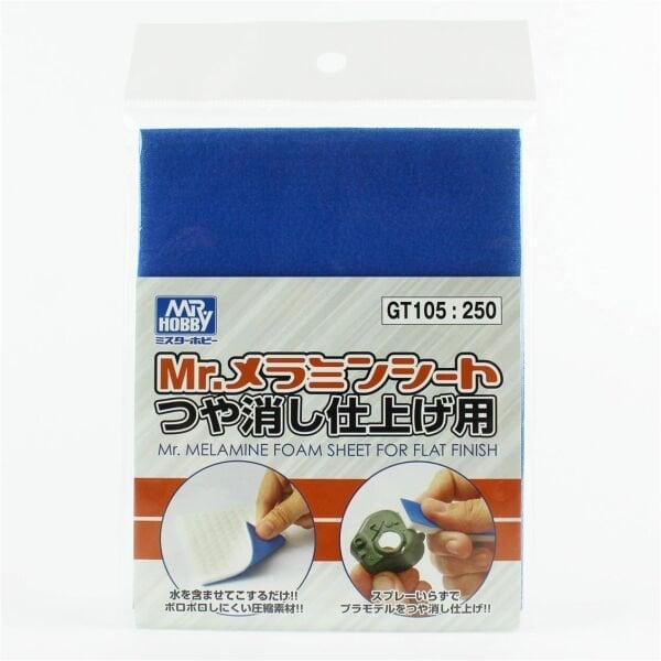 Mr.Hobby GT-105 Plastik Parçaları Parlatmak İçin Melamin Sünger, 5x100x120mm.